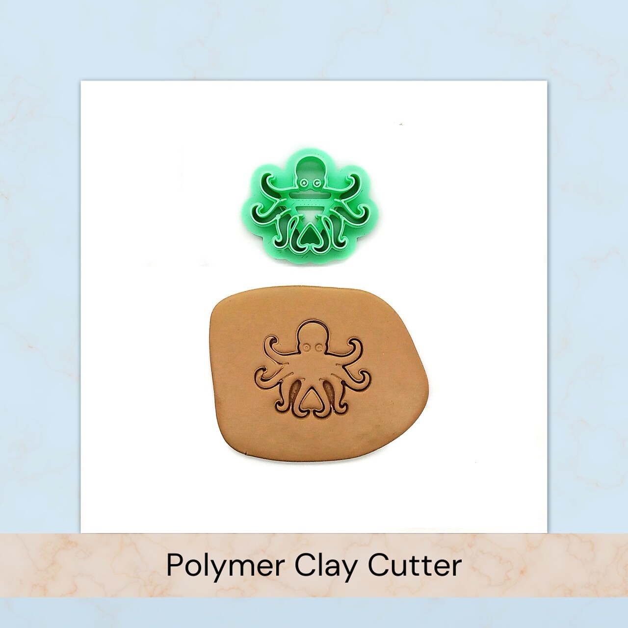 Small Octopus Clay Cutter, Detailed Cutter with Sharp Edge, 1 1/4 inch, Adorabilities